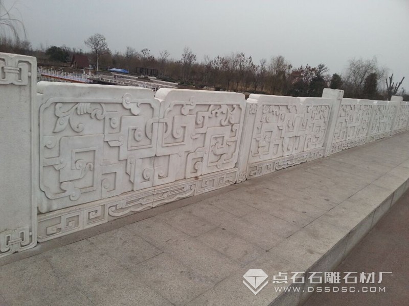 漢白玉欄桿 石質(zhì)河道護欄